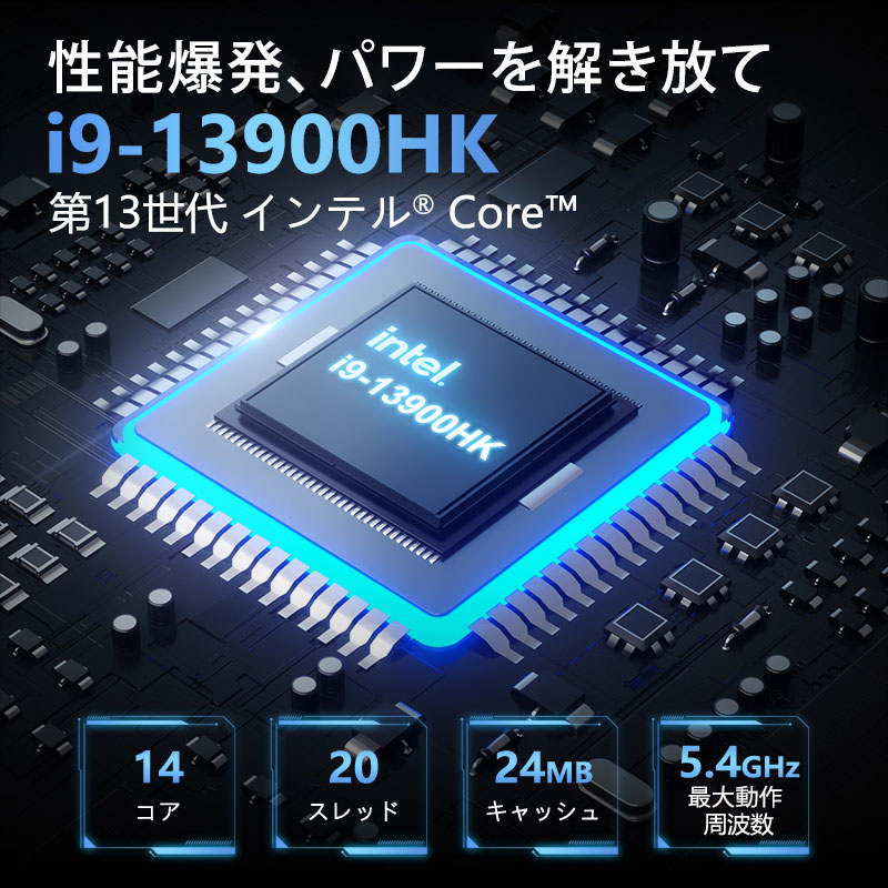 GEEKOM BIZ X13 ミニPC 第13世代 Intel® Core™ i9-13900HK